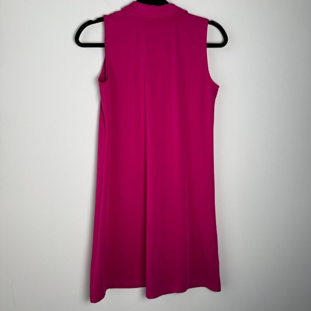 Lou & Grey Sleeveless Polo Dress Activewear Fuchsia Magenta XS Tennis - Picture 5 of 6